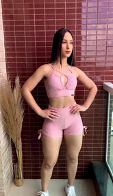 Conjunto Short Rosê