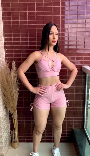Conjunto Short Rosê